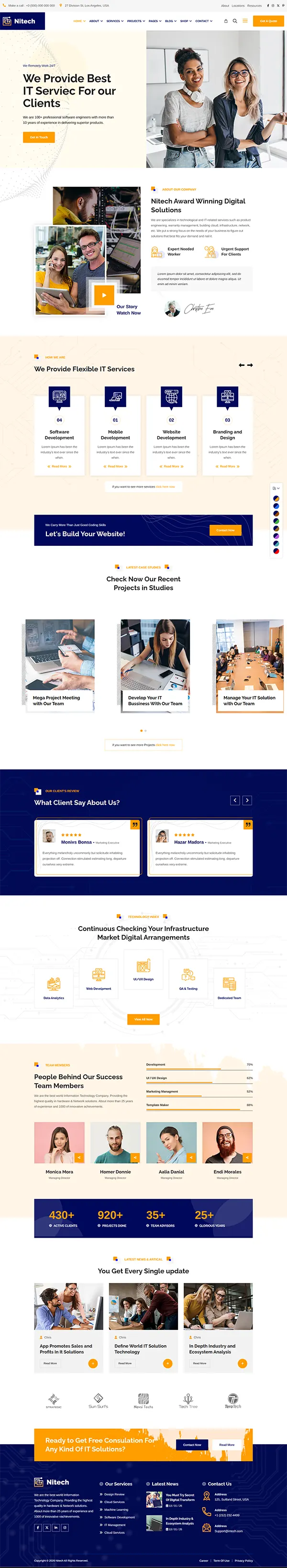 Nitech – Joomla 6 IT Solutions & Services Template